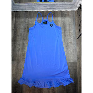 Girls Hurley Blue Casual Dress with Black Heart Logo L